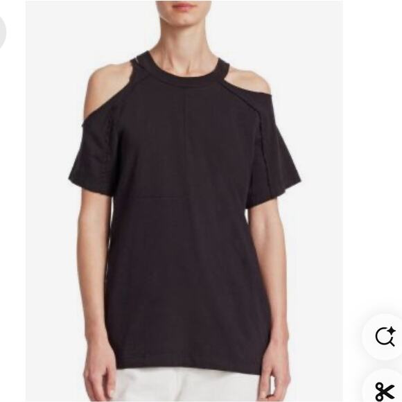 TRE by Natalie Ratabesi Black Cold Shoulder Tee - Picture 8 of 8